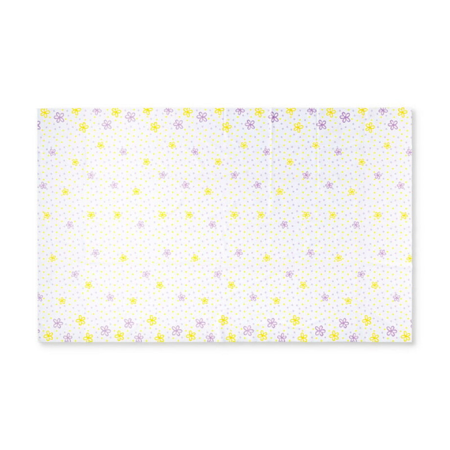 Tafelkleed bloem - wit/roze/geel - papier - 138x220 cm afbeelding 