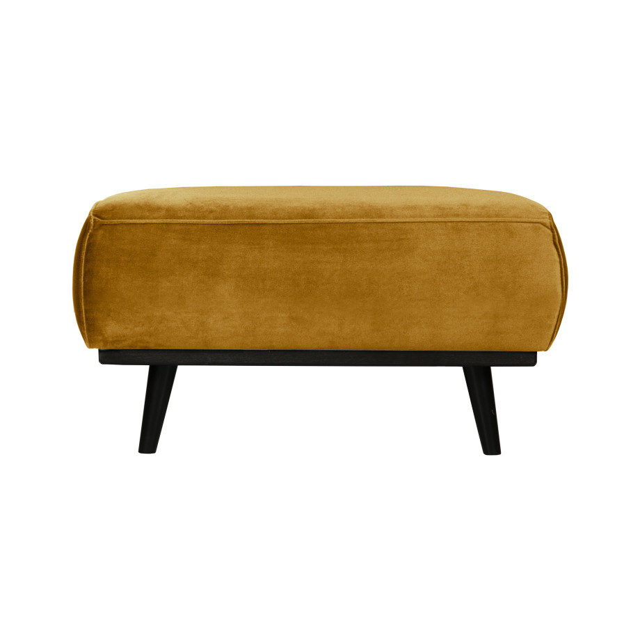 BePureHome Hocker 'Statement' Velvet, kleur Honing Geel afbeelding 1