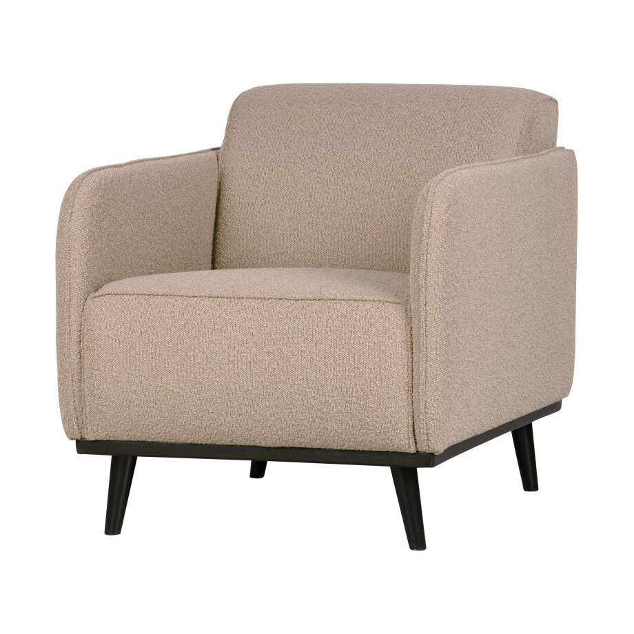 WOOOD Fauteuil 'Statement' Met arm, Bouclé, kleur Beige WOOOD Fauteuil 'Statement' Met arm, Bouclé, kleur Beige afbeelding 1