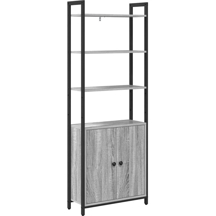 vidaXL - Boekenkast - 6-laags - 60 - x - 24 - x - 161 - cm - Bewerkt - hout - Grijs - Sonoma vidaXL - Boekenkast - 6-laags - 60 - x - 24 - x - 161 - cm - Bewerkt - hout - Grijs - Sonoma afbeelding 1