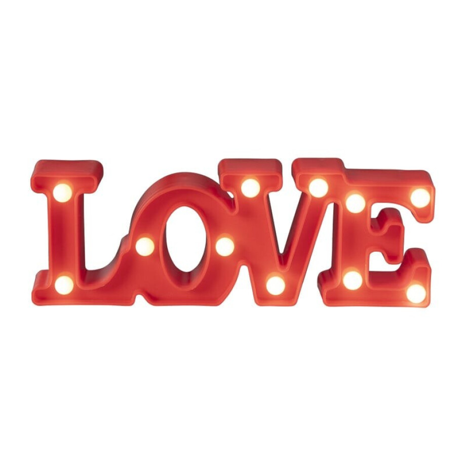 Neon LED lamp LOVE - rood - 30x10 cm afbeelding 