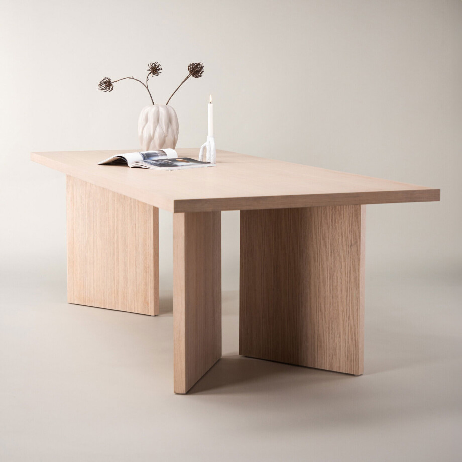 Nohr Eettafel 'Navarro' Whitewash, 240 x 100cm afbeelding 1