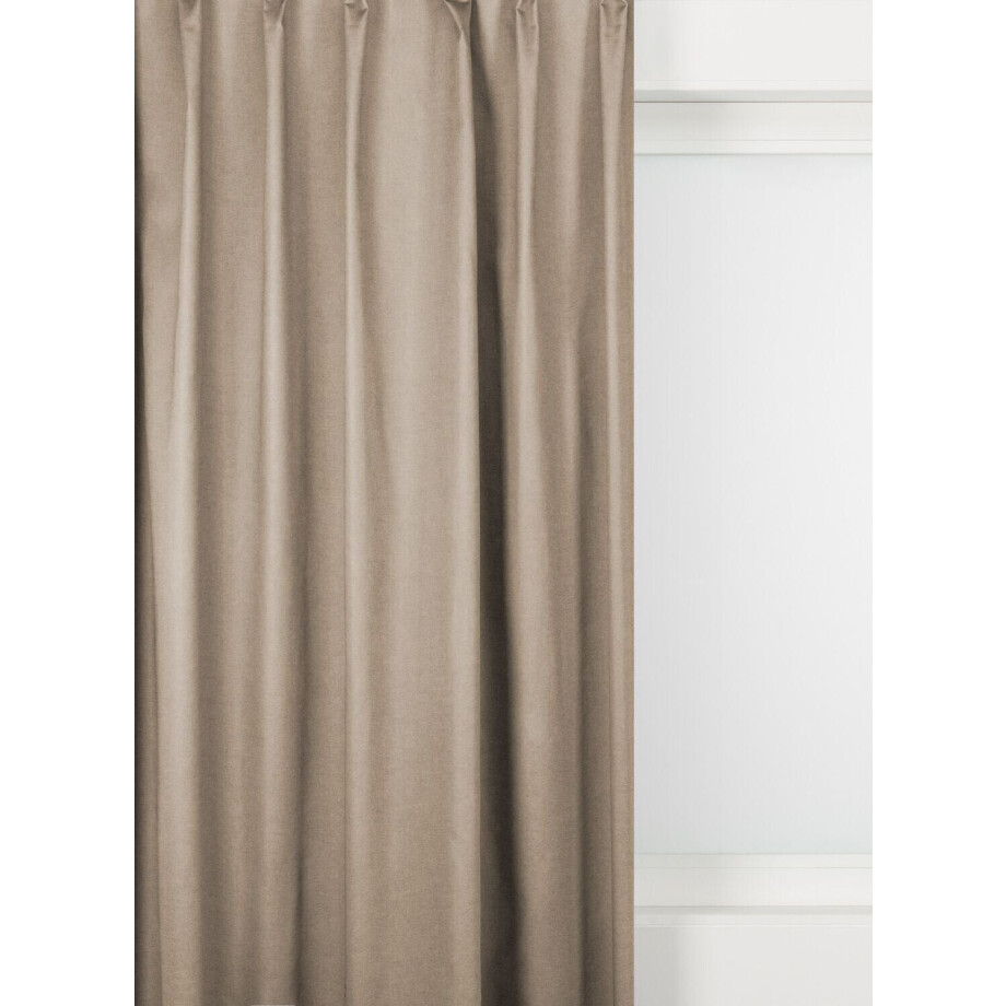 HEMA HEMA Gordijnstof Vaassen Lichtdoorlatend Taupe (taupe) afbeelding 1