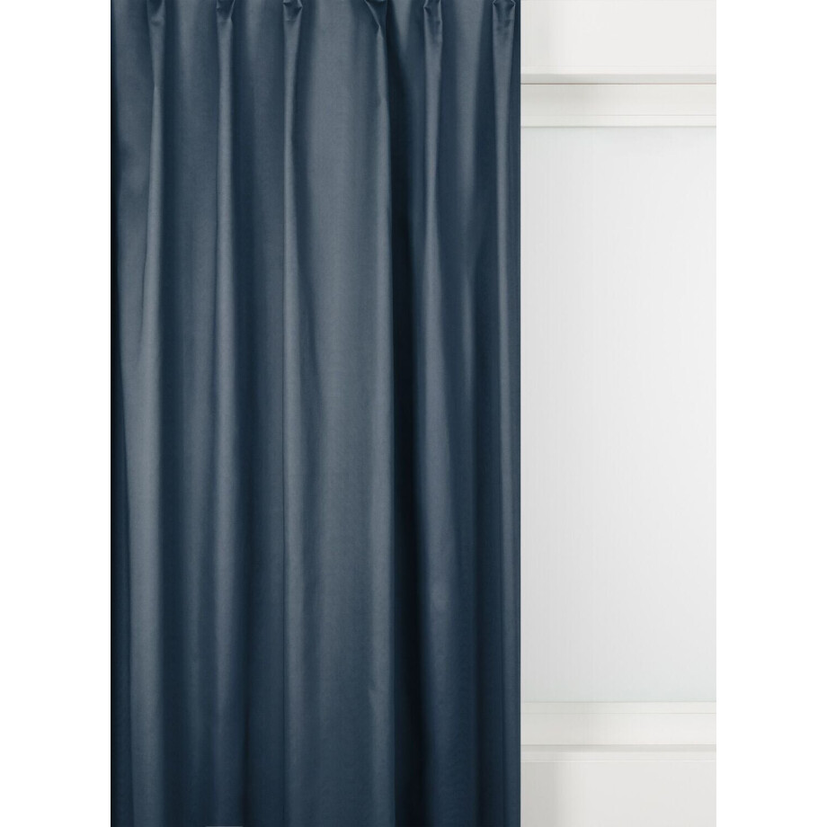HEMA HEMA Gordijnstof Amsterdam Verduisterend Donkerblauw (donkerblauw) afbeelding 1