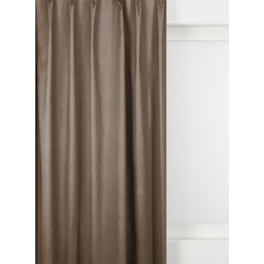 HEMA HEMA Gordijnstof Brussel Verduisterend Taupe (taupe) afbeelding 1