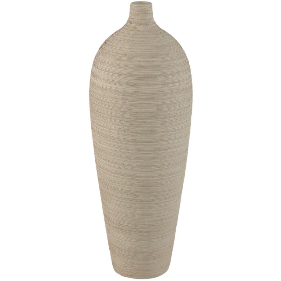 PTMD - Vaas Cavinn - Beige - 18x18x49cm PTMD - Vaas Cavinn - Beige - 18x18x49cm afbeelding 1