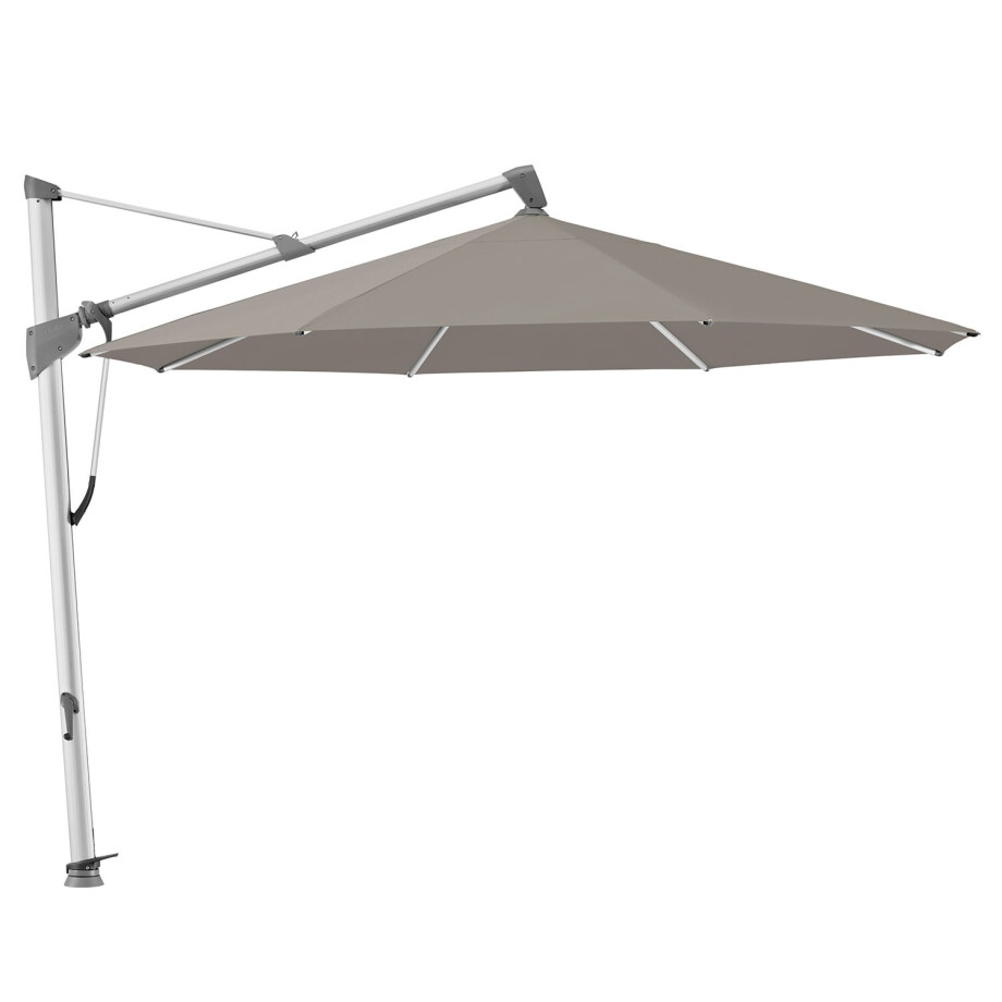 Glatz zweefparasol Sombrano® S+ 350cm Stofklasse 4 taupe (alu natuur frame) afbeelding 