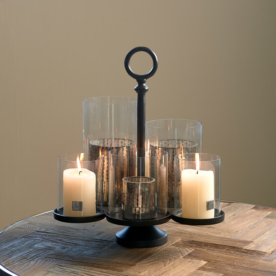 Rivièra Maison Kaarshouder 'Lisbon' Voor 6 kaarsen, kleur Mat Zwart Rivièra Maison Kaarshouder 'Lisbon' Voor 6 kaarsen, kleur Mat Zwart afbeelding 1