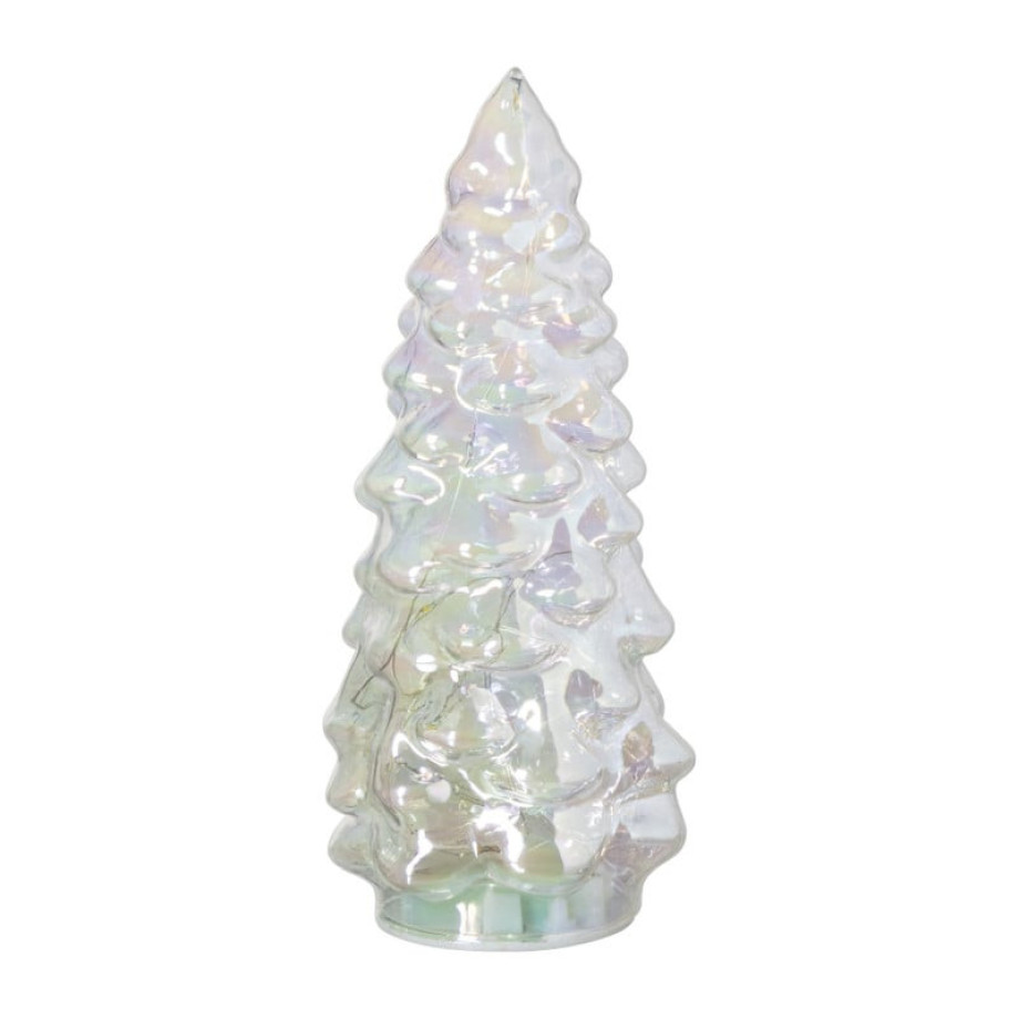 Kerstboom glas groot - LED - ø9.5x21 cm afbeelding 1