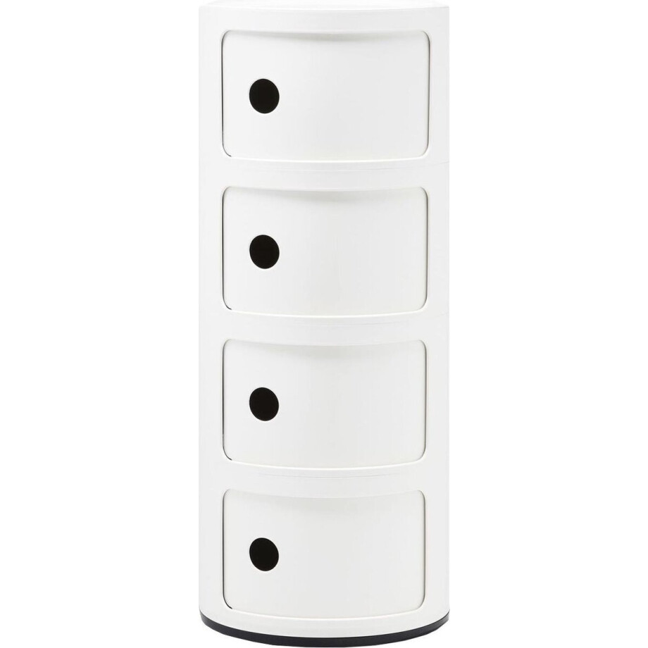 Kartell Componibili Kast Rond Extra Large (4 Comp.) Wit afbeelding 1