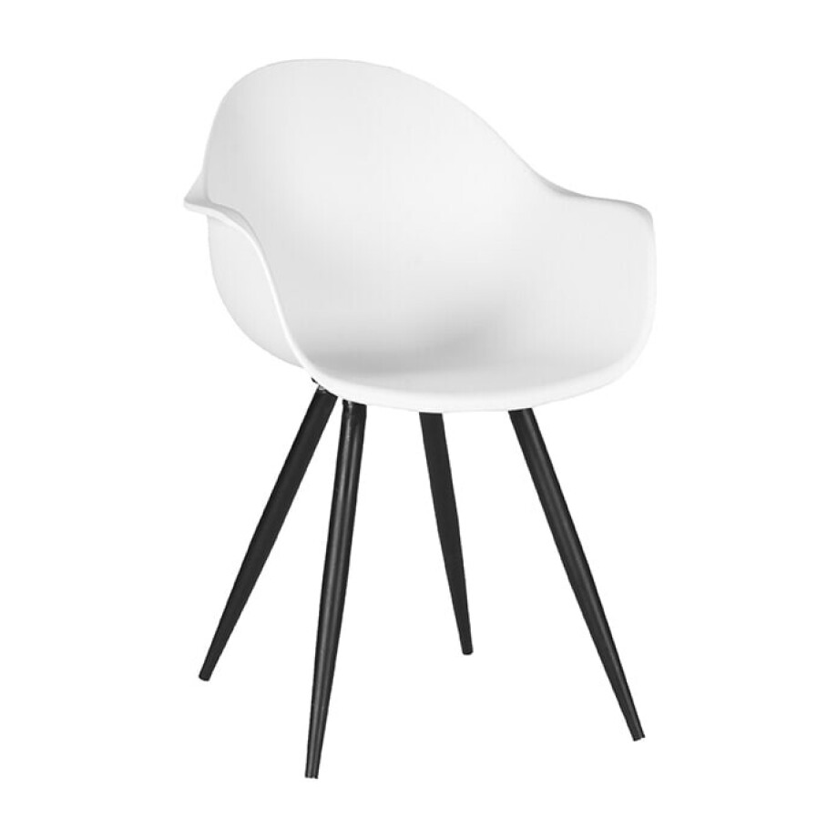 LABEL51 Eetkamerstoel 'Luca', kleur Wit LABEL51 Eetkamerstoel 'Luca', kleur Wit afbeelding 1