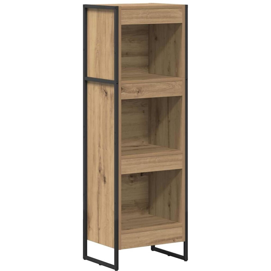 vidaXL - Boekenkast - 40 - x - 30 - x - 121 - cm - Bewerkt - hout - Ambachtelijk - Eiken afbeelding 1