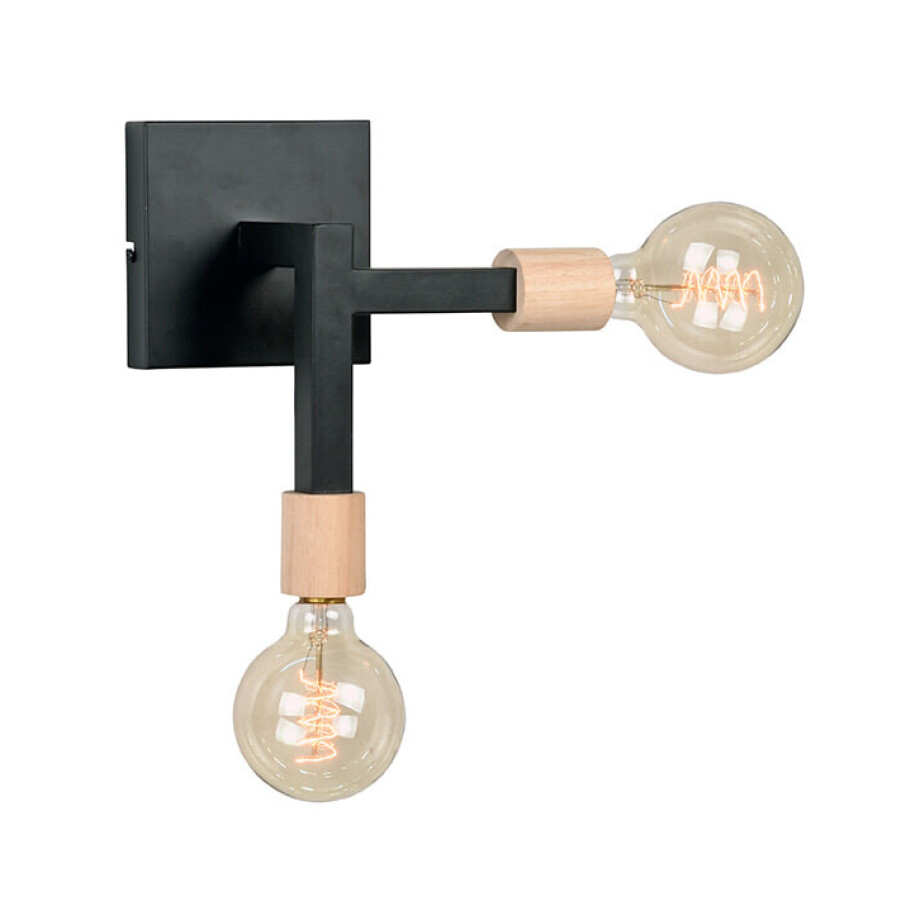 LABEL51 Wandlamp 'Loco', Metaal, kleur Zwart afbeelding 1