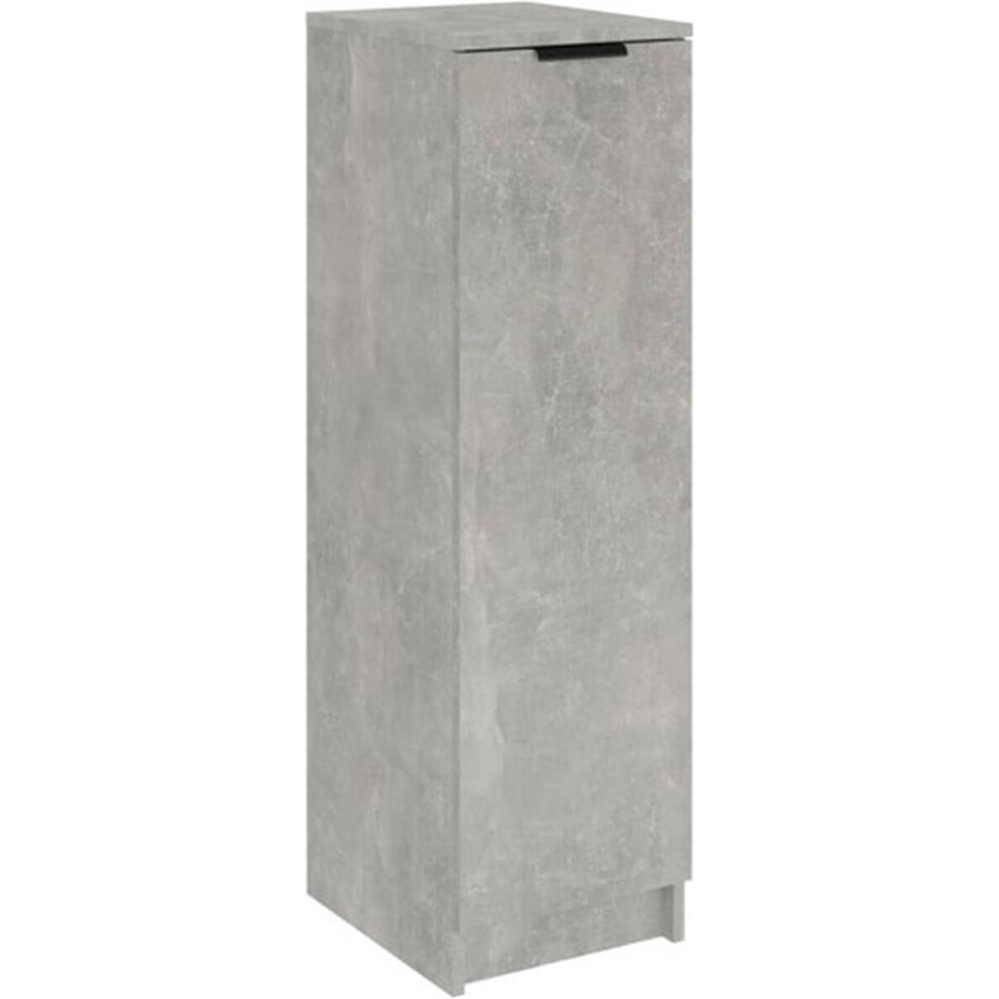vidaXL - Schoenenkast - 30x35x100 - cm - bewerkt - hout - betongrijs vidaXL - Schoenenkast - 30x35x100 - cm - bewerkt - hout - betongrijs afbeelding 1