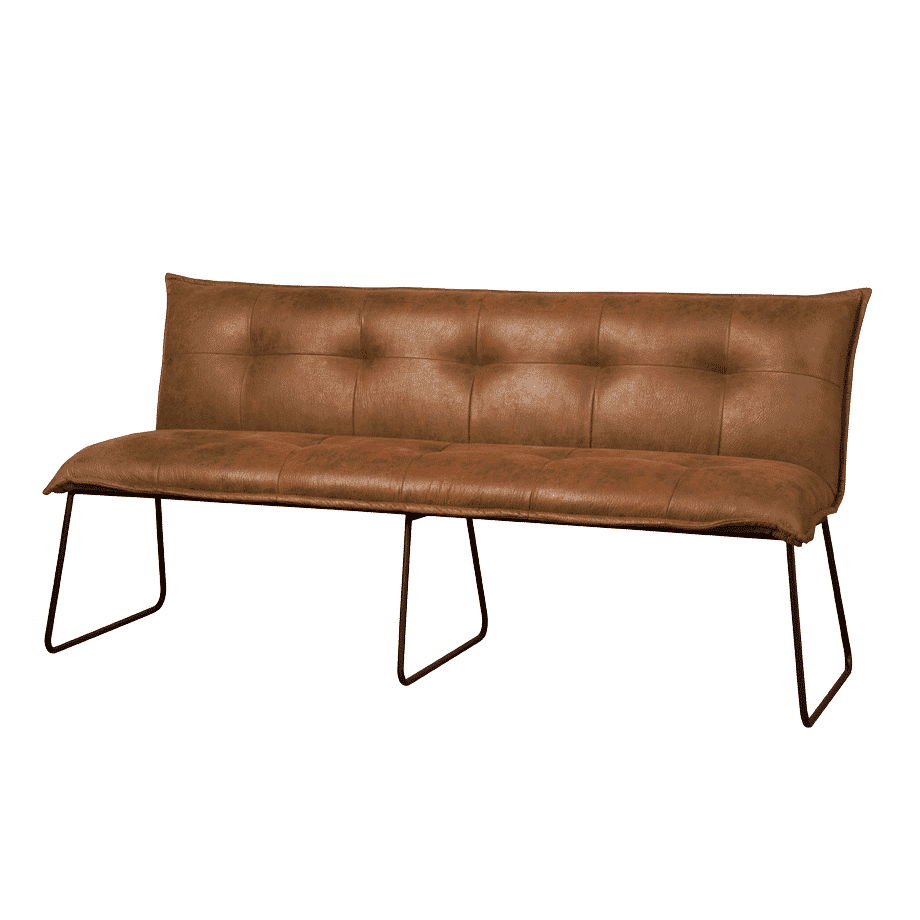 Tower Living Eetkamerbank 'Seda' 185cm, kleur cognac Tower Living Eetkamerbank 'Seda' 185cm, kleur cognac afbeelding 1