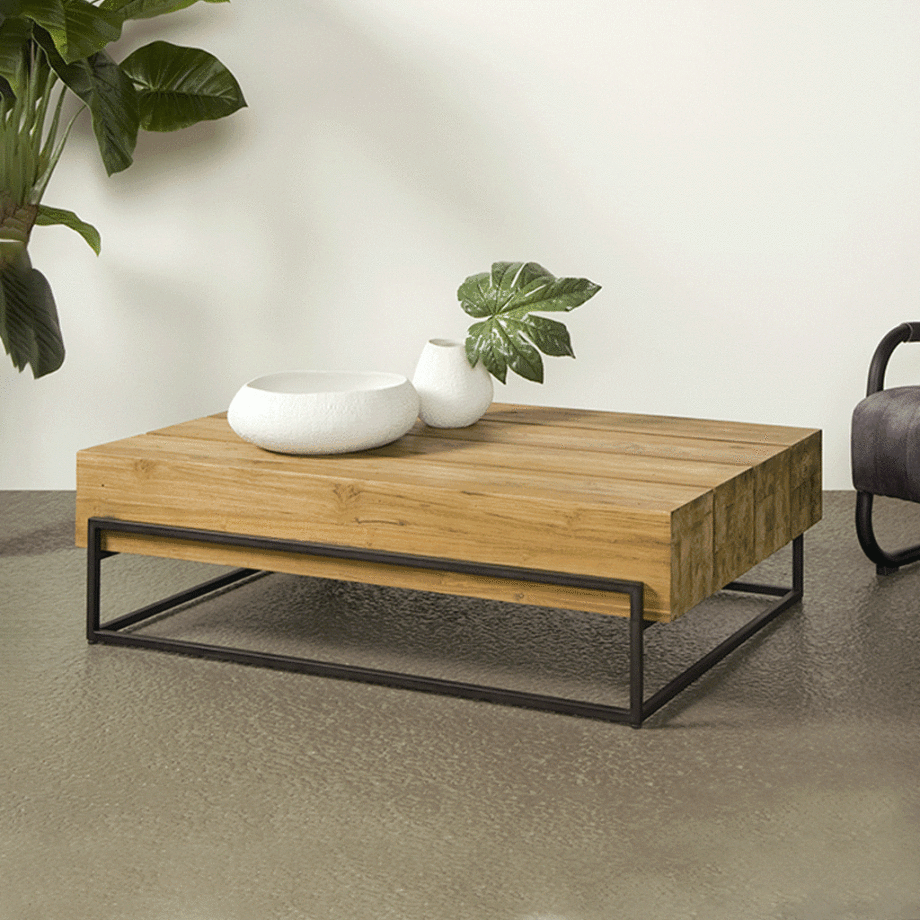 Tower Living Salontafel 'Massa' Teak, 135 x 87cm Tower Living Salontafel 'Massa' Teak, 135 x 87cm afbeelding