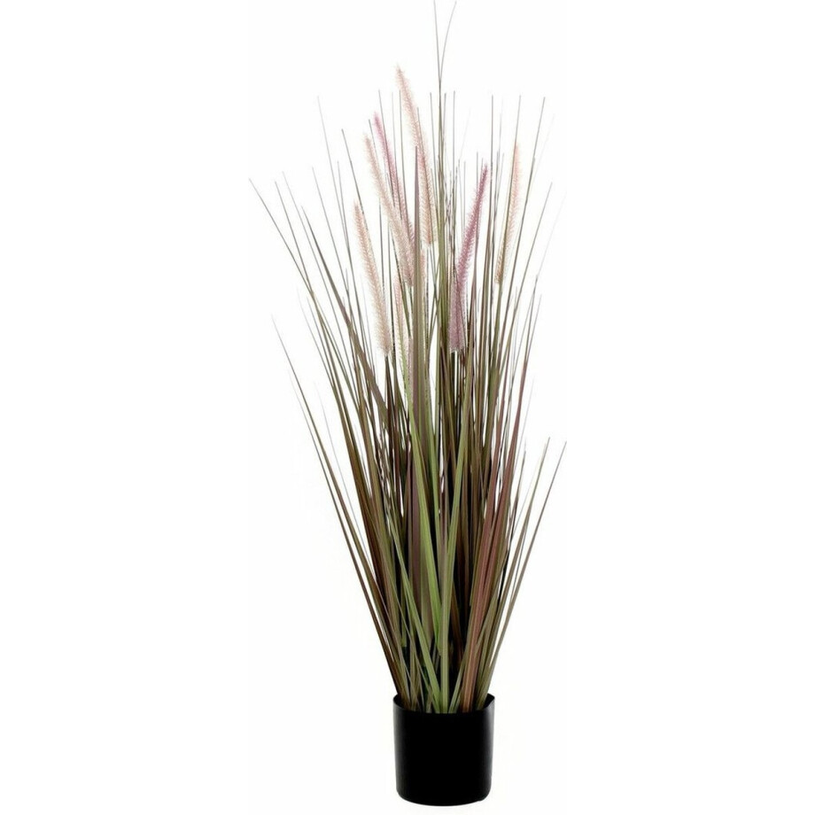 Paarse Dogtail/siergras kunstplant 90 cm in zwarte pot - Kunstplanten/nepplanten Paarse Dogtail/siergras kunstplant 90 cm in zwarte pot - Kunstplanten/nepplanten afbeelding 1