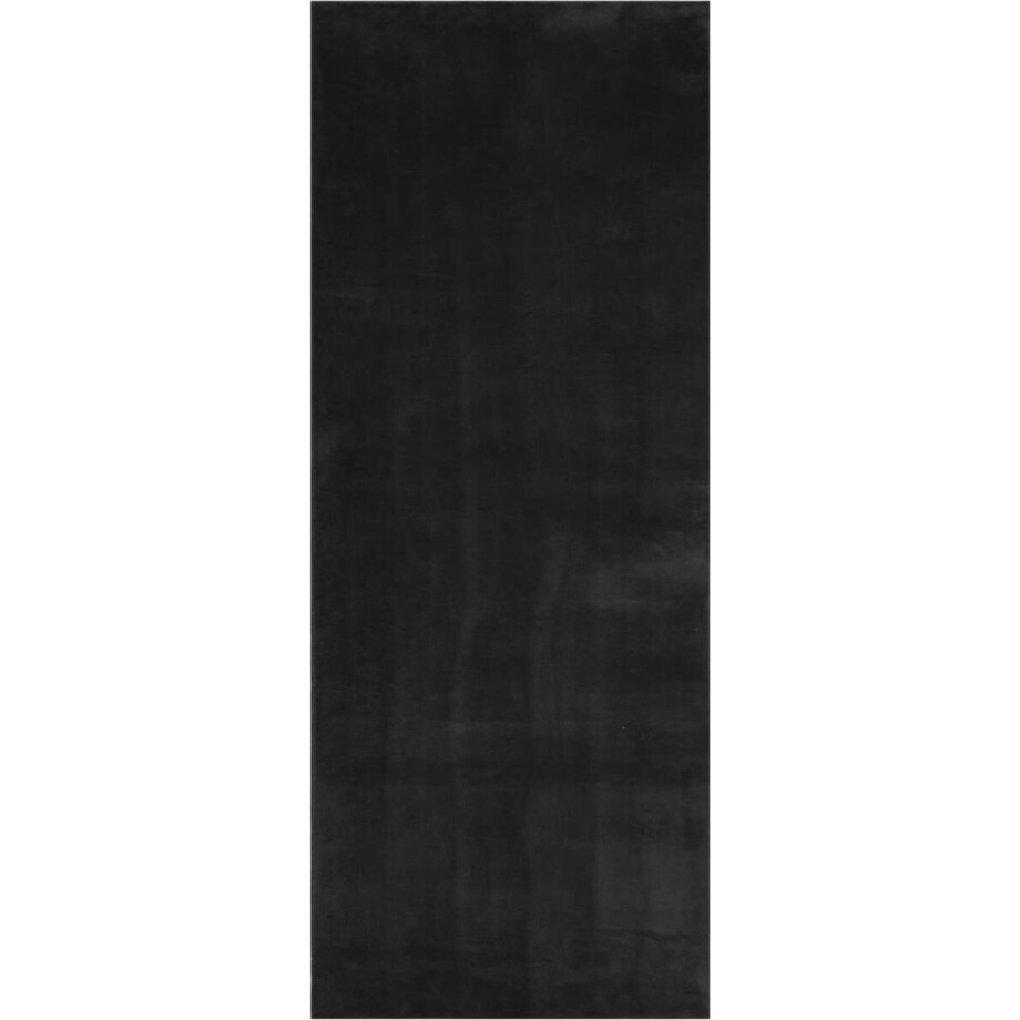 vidaXL - Vloerkleed - HUARTE - laagpolig - zacht - wasbaar - 80x200 - cm - zwart afbeelding 1