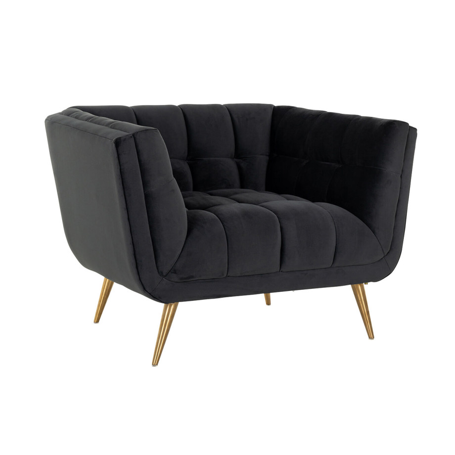 Richmond Fauteuil 'Huxley' Velvet, kleur Antraciet afbeelding 1