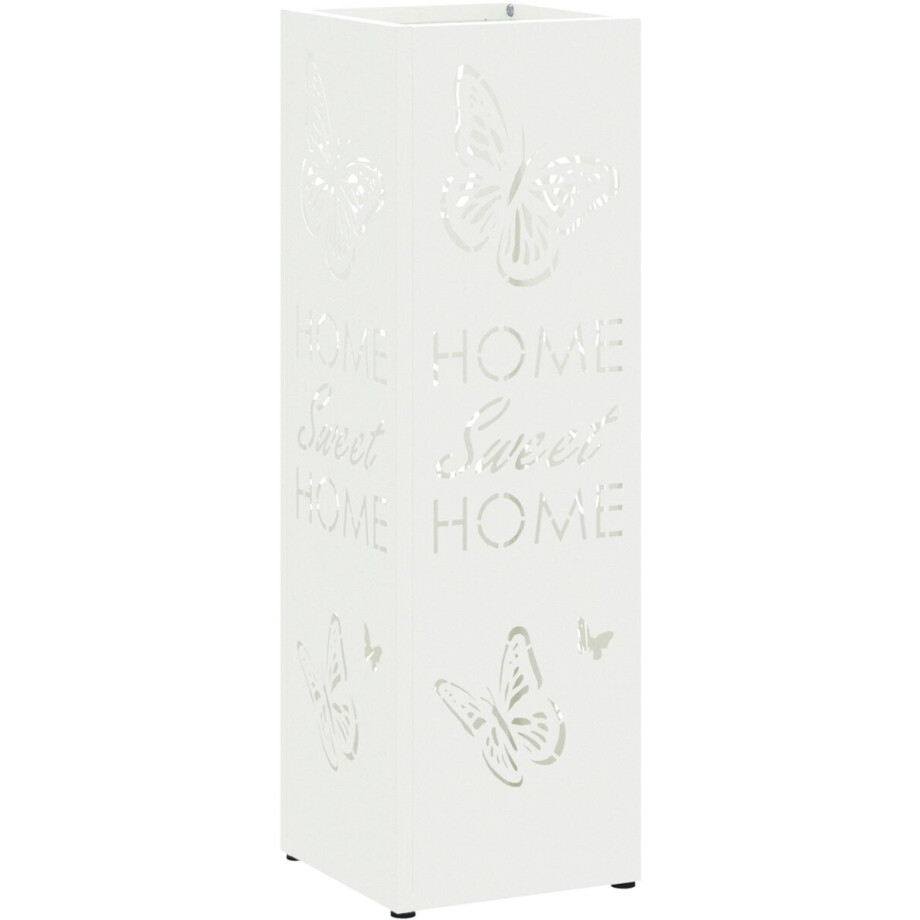 vidaXL - Opslaghaak - & - Rek - Wit - 15.5 - x - 15.5 - x - 49 - cm - Metaal afbeelding 1