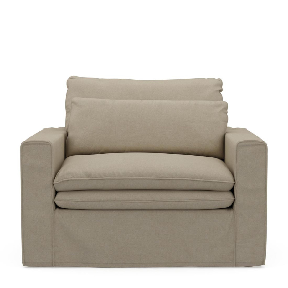Loveseat Continental, Flanders Flax, Oxford Weave afbeelding 1