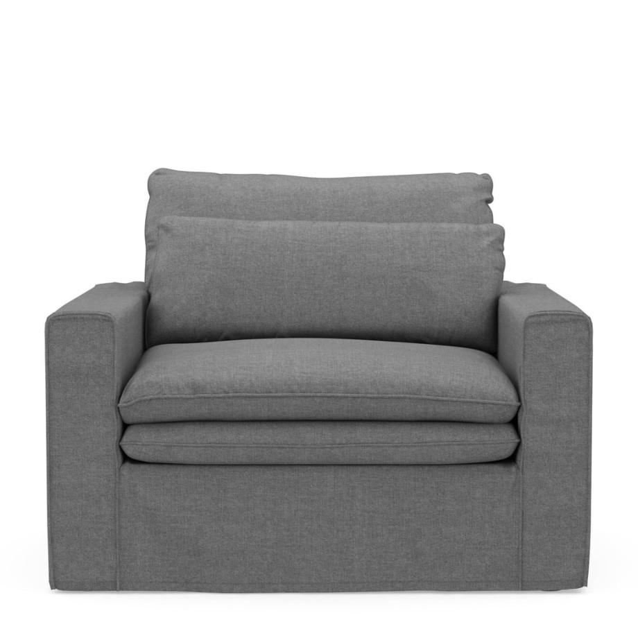 Loveseat Continental, Grey, Washed Cotton afbeelding 1