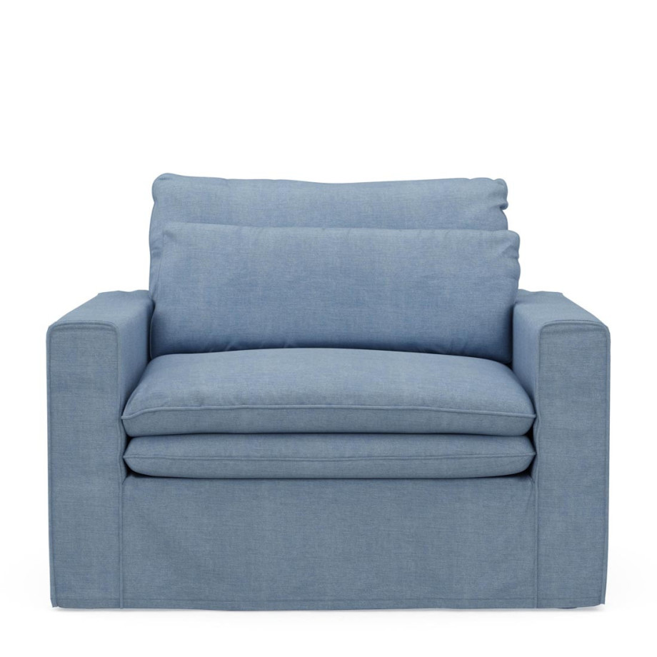 Loveseat Continental, Ice Blue, Washed Cotton afbeelding 1