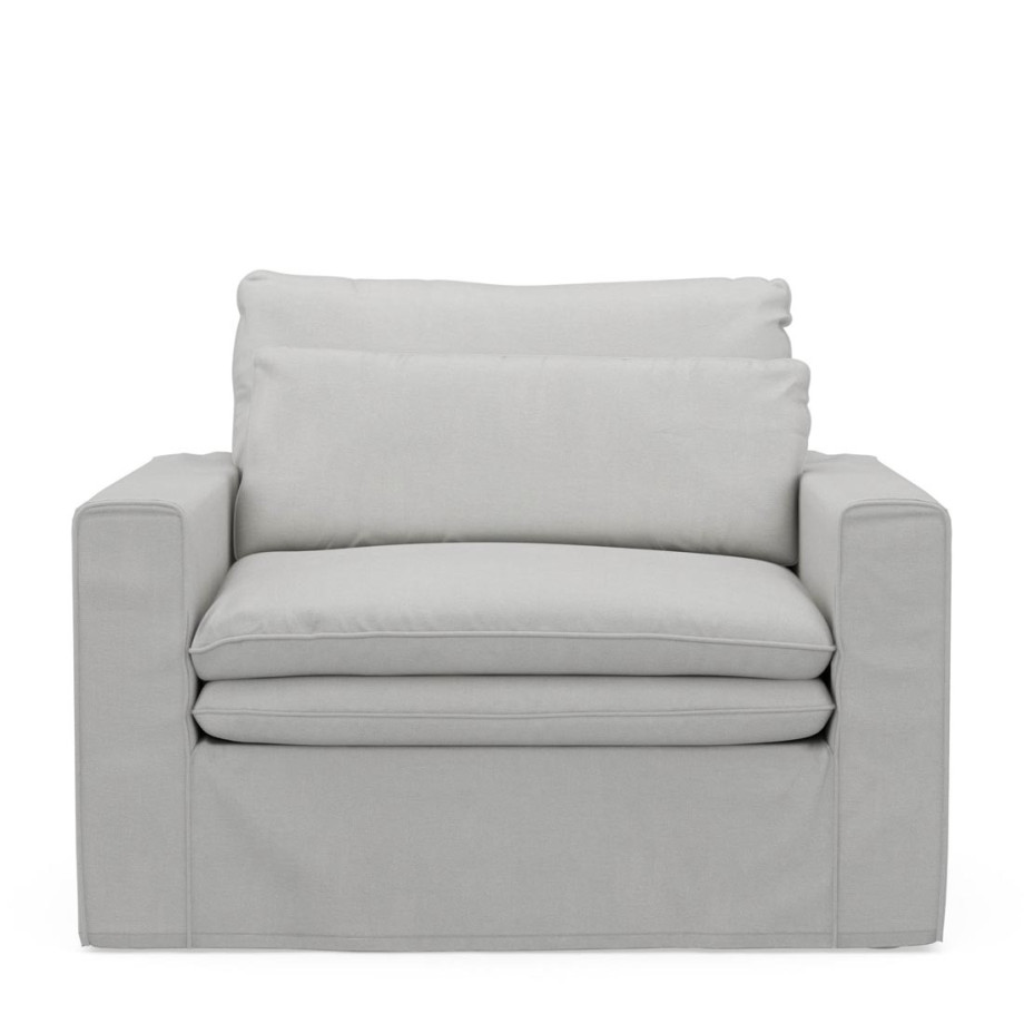 Loveseat Continental, Ash Grey, Washed Cotton afbeelding 1