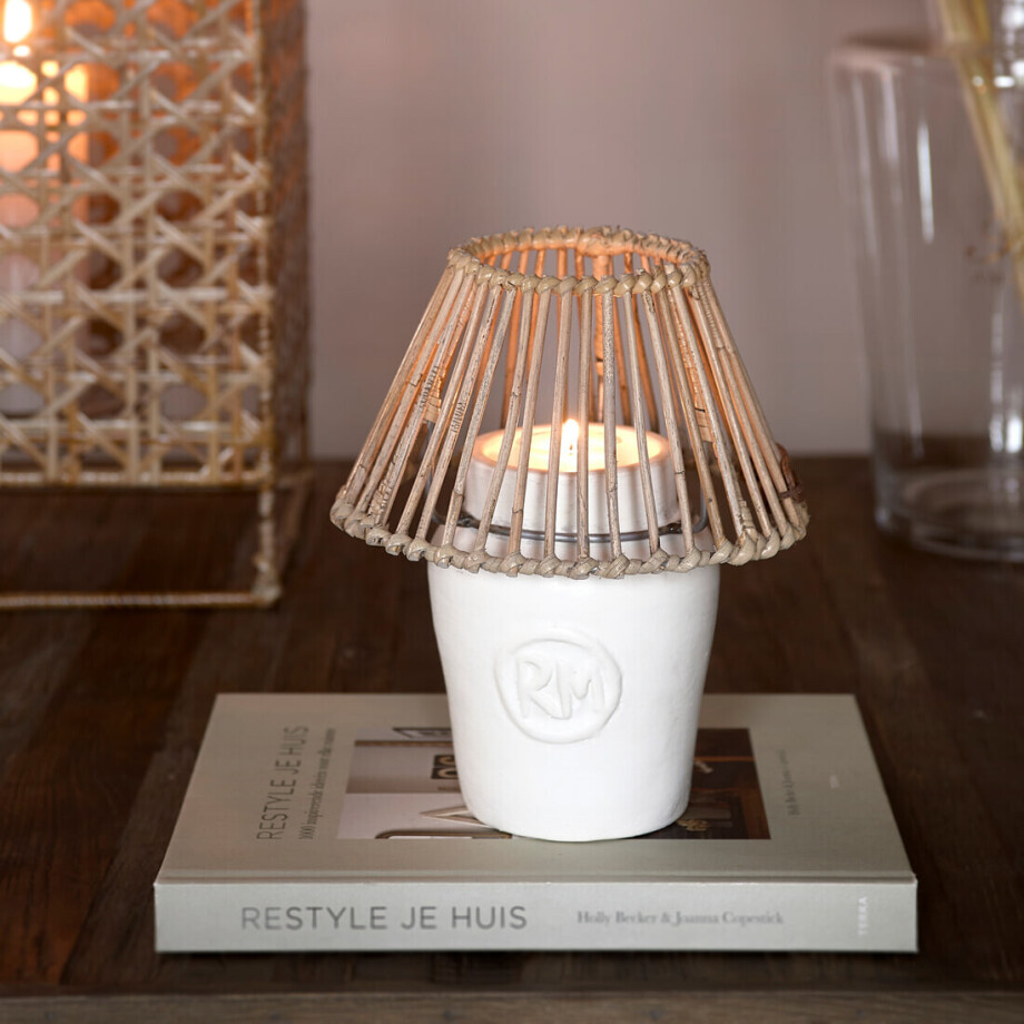 Rivièra Maison Kaarshouder 'Clay' Rotan afbeelding 1