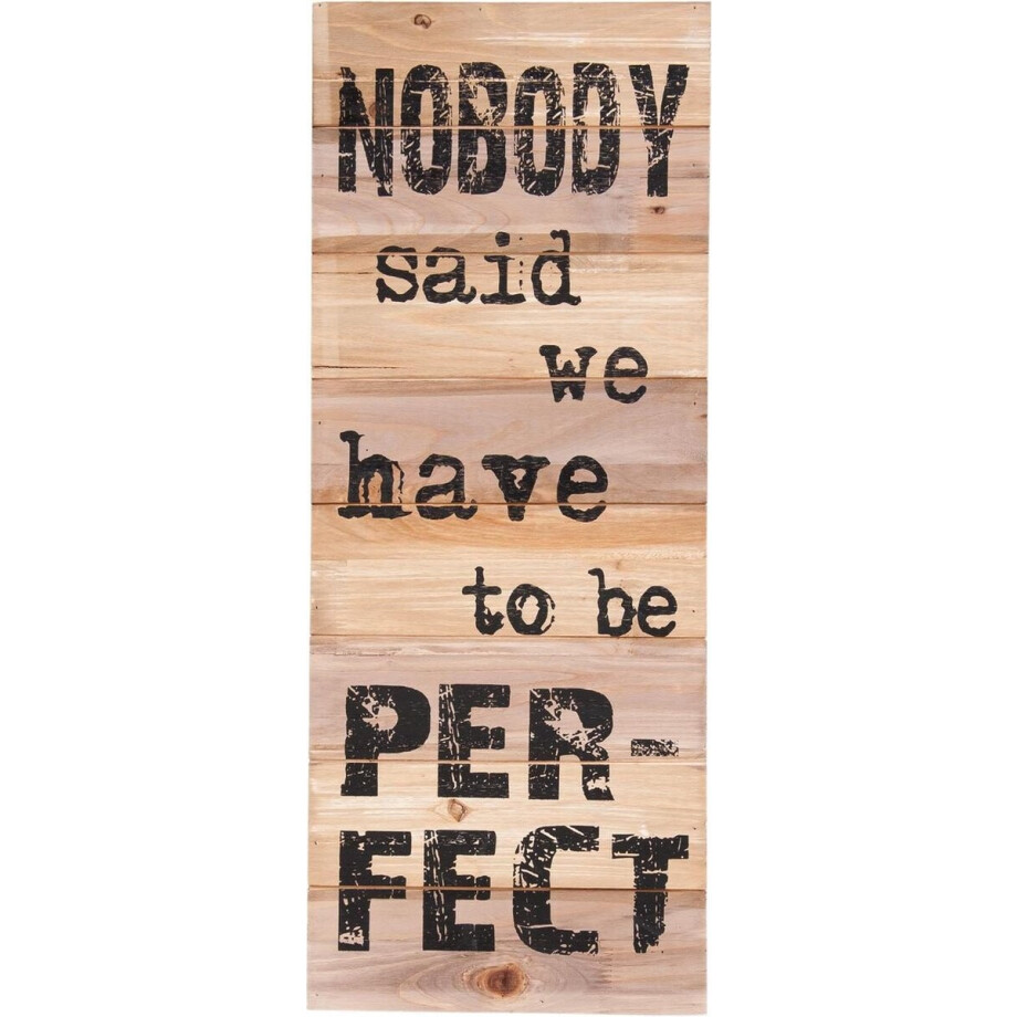 Clayre & Eef 5H0153 - Tekstbord - 30 x 2 x 76 cm - hout - bruin Clayre & Eef 5H0153 - Tekstbord - 30 x 2 x 76 cm - hout - bruin afbeelding 1