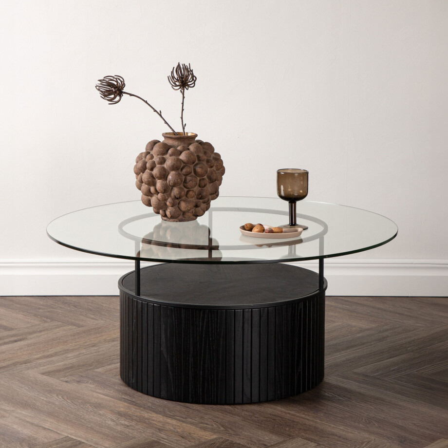 Nohr Ronde Salontafel 'Jilliam' Glas, 90cm afbeelding 1