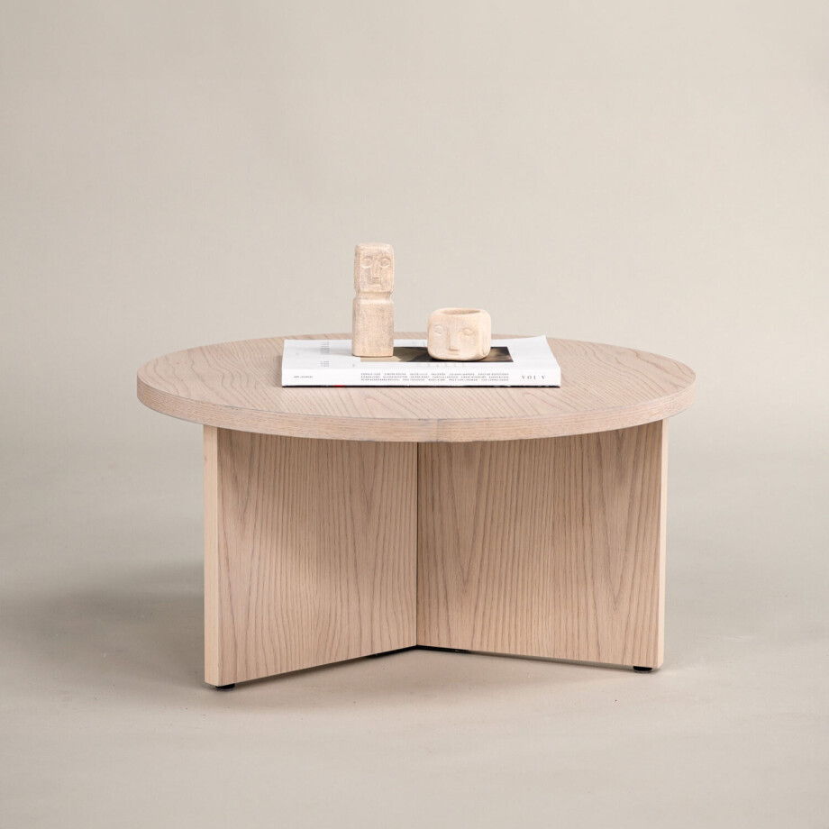 Nohr Ronde Salontafel 'Tammera' 85cm, kleur Whitewash afbeelding 1