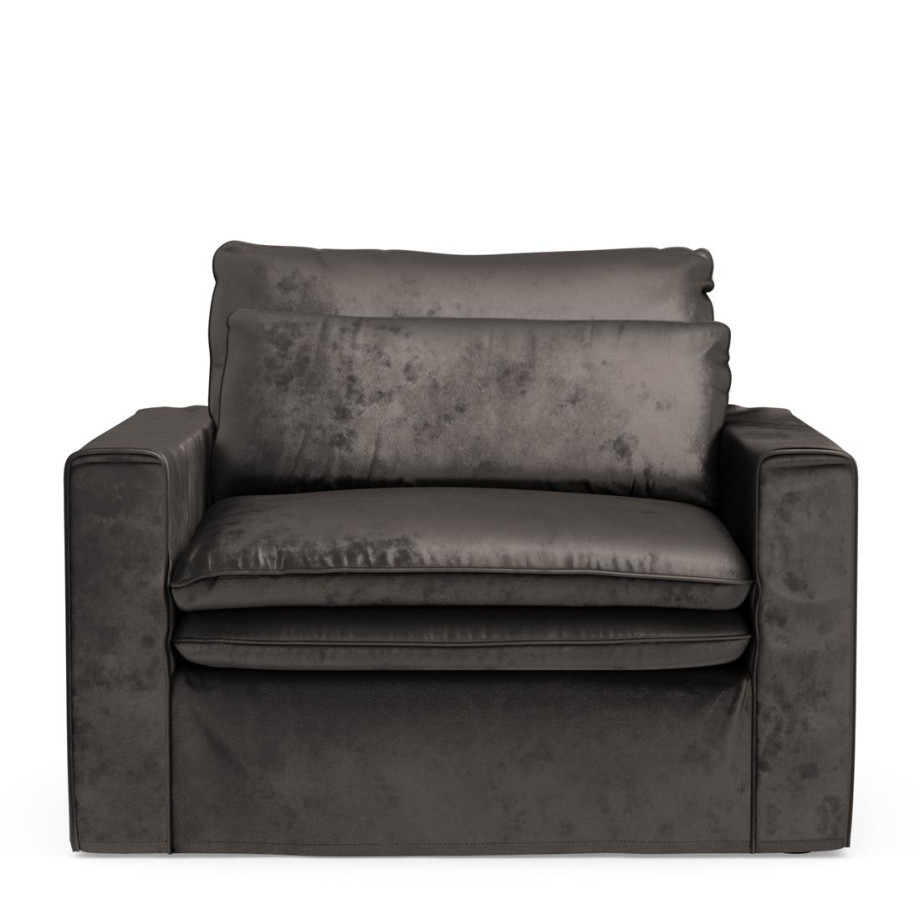 Loveseat Continental, Grimaldi Grey, Velvet afbeelding 1