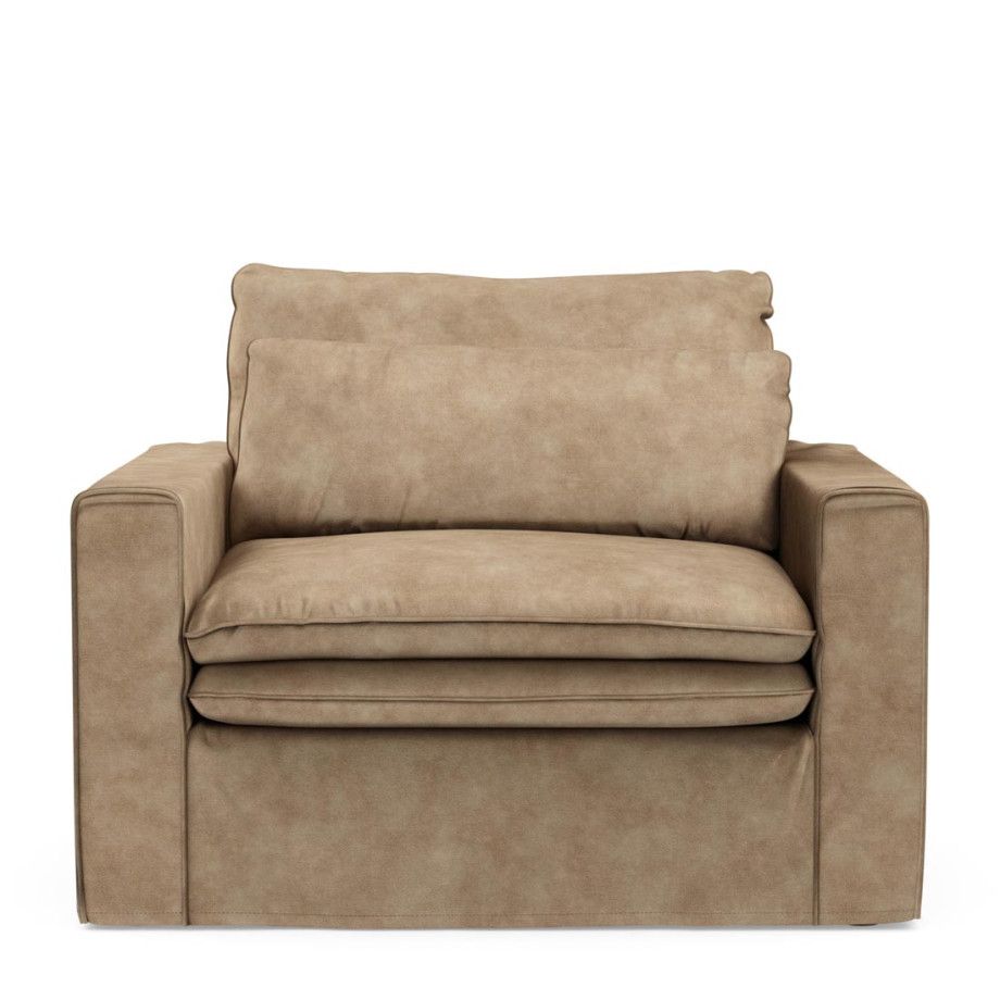 Loveseat Continental, Golden Beige, Velvet afbeelding 1