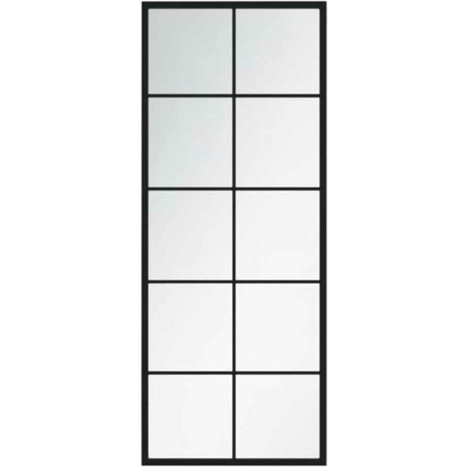 vidaXL - Wandspiegel - 100x40 - cm - metaal - zwart afbeelding 1