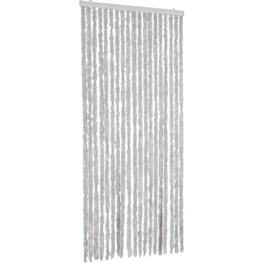 vidaXL - Vliegengordijn - 56x185 - cm - chenille - grijs vidaXL - Vliegengordijn - 56x185 - cm - chenille - grijs afbeelding 1