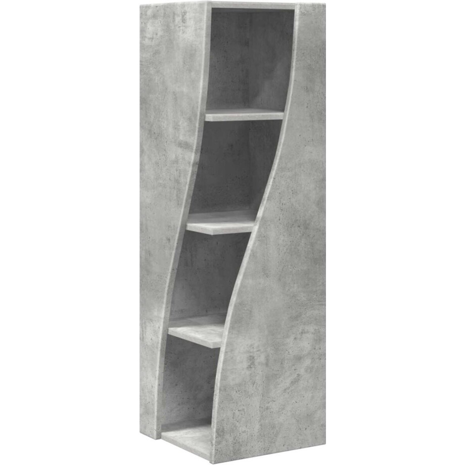 vidaXL - Hoekkast - Beton - Grijs - 32x32x102cm - Bewerkt - hout afbeelding 1