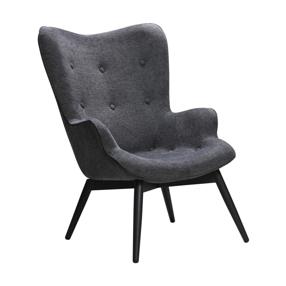 Artistiq Fauteuil 'Anderson', kleur Donkergrijs Artistiq Fauteuil 'Anderson', kleur Donkergrijs afbeelding 1