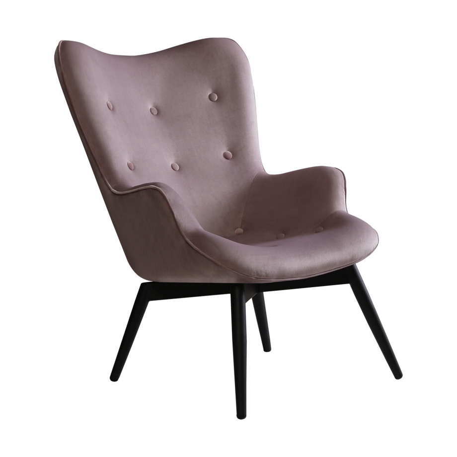 Artistiq Fauteuil 'Anderson', Velvet, kleur Paars afbeelding 1