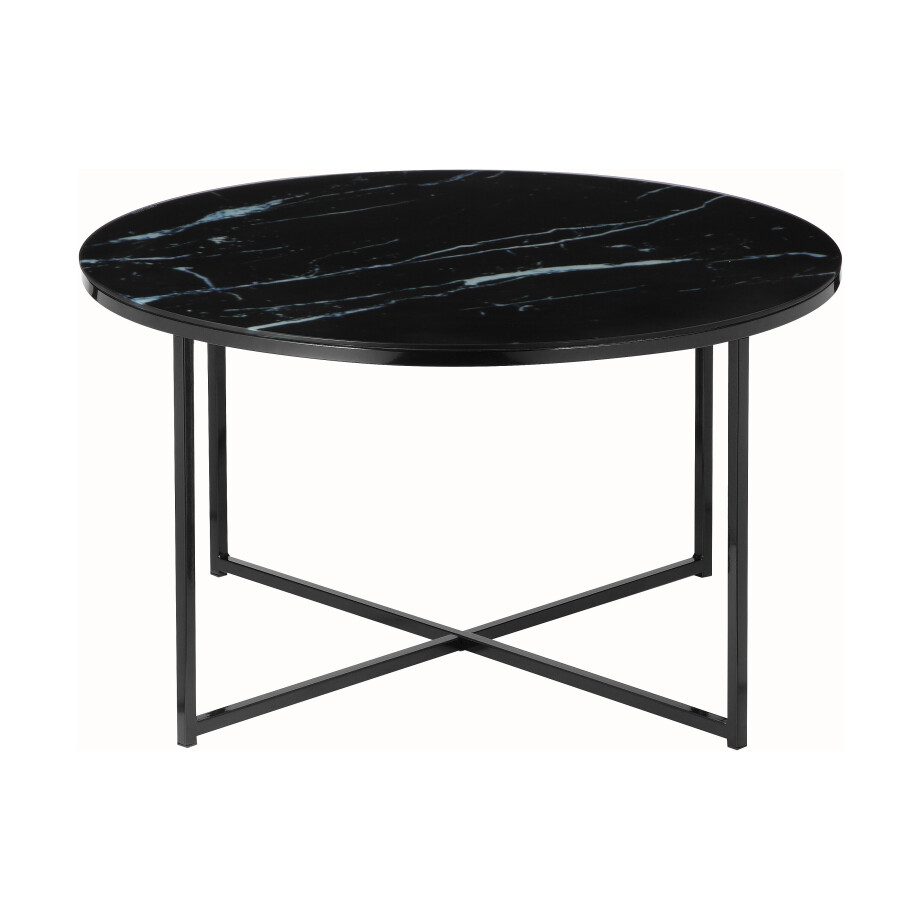 Artistiq Salontafel 'Roel', 80cm, Marmerlook, kleur Zwart Artistiq Salontafel 'Roel', 80cm, Marmerlook, kleur Zwart afbeelding 1