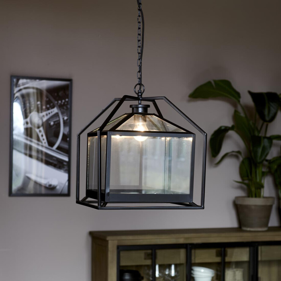 Rivièra Maison Hanglamp 'Rockford' 36cm, kleur Zwart afbeelding 1
