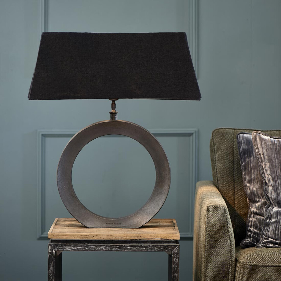 Rivièra Maison Tafellamp 'RM Berlin' Aluminium, kleur Grijs (excl. kap) afbeelding 1