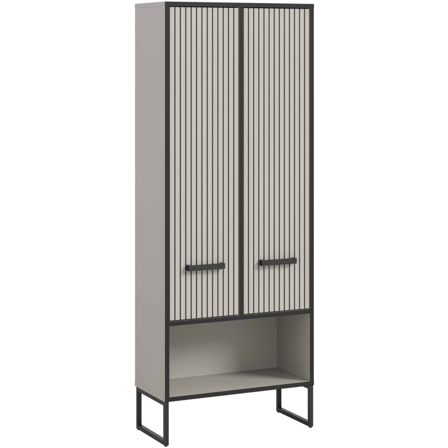 Bagno hoge kast breed kasjmier NB Zwart NB - 32x59x159cm Bagno hoge kast breed kasjmier NB Zwart NB - 32x59x159cm afbeelding 1