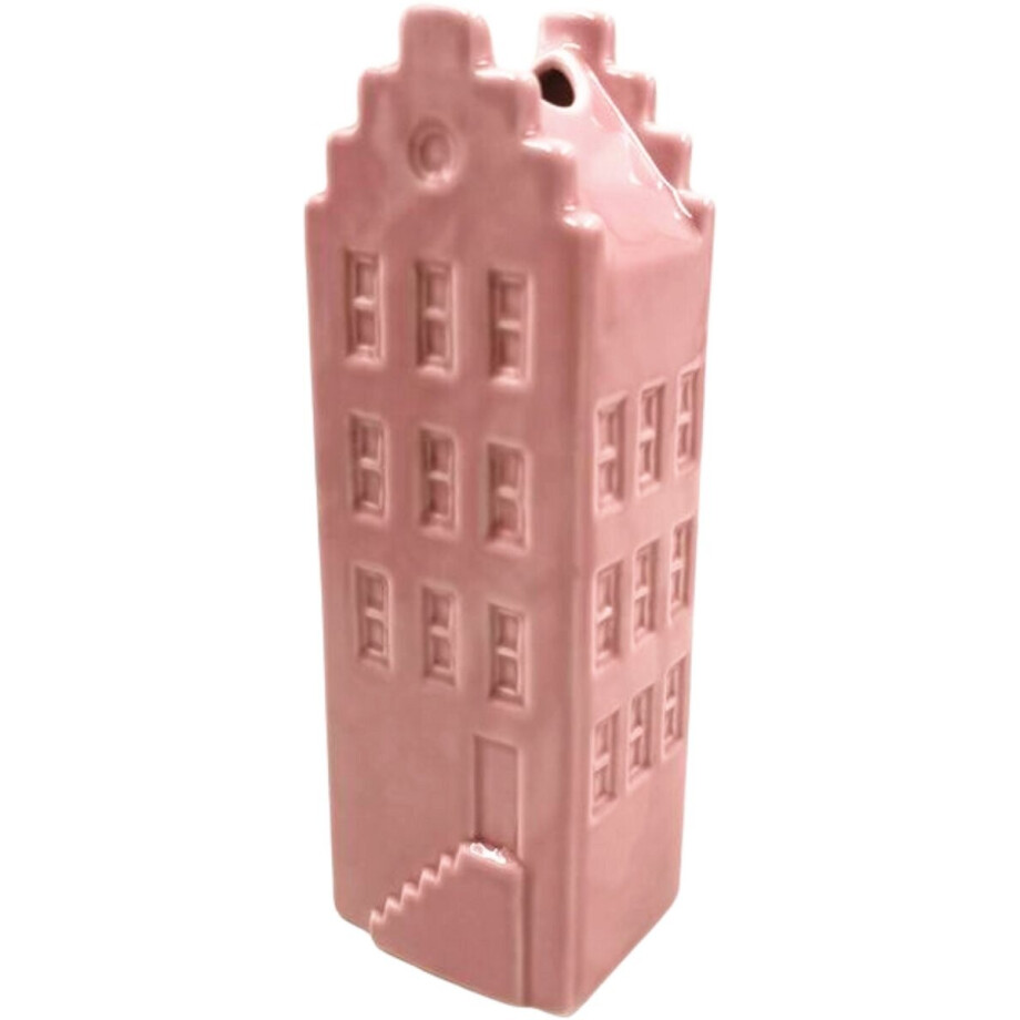 Housevitamin -Bloemenvaas - Huis Vaas - Keramiek - Licht Roze-6x5,5x18 cm Housevitamin -Bloemenvaas - Huis Vaas - Keramiek - Licht Roze-6x5,5x18 cm afbeelding 1