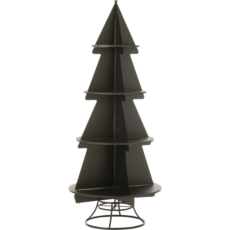 J-Line rek Kerstboom - metaal - zwart - large afbeelding 1