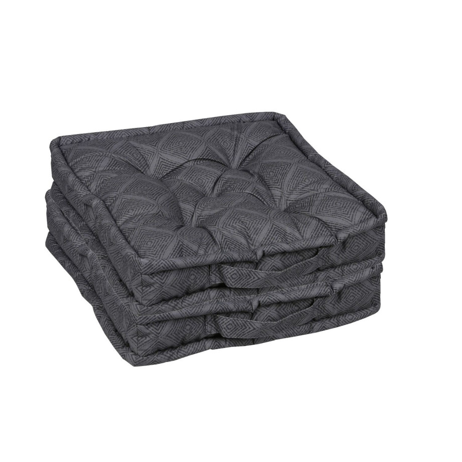 GO-DE Textil Tuinkussen (Set van 2 bokskussens, Antraciet) GO-DE Textil Tuinkussen (Set van 2 bokskussens, Antraciet) afbeelding 1