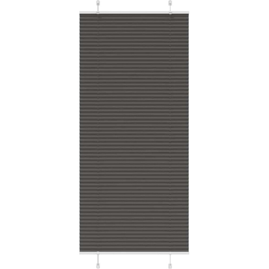 vidaXL - Plissé - rolgordijn - 100x200 - cm - stofbreedte - 99,4cm - polyester - zwart afbeelding 1