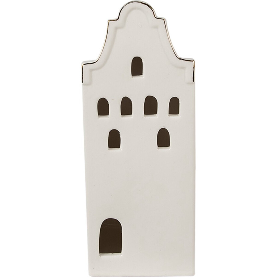 Clayre & Eef Decoratie Huis 16 cm Beige Porselein Clayre & Eef Decoratie Huis 16 cm Beige Porselein afbeelding 1