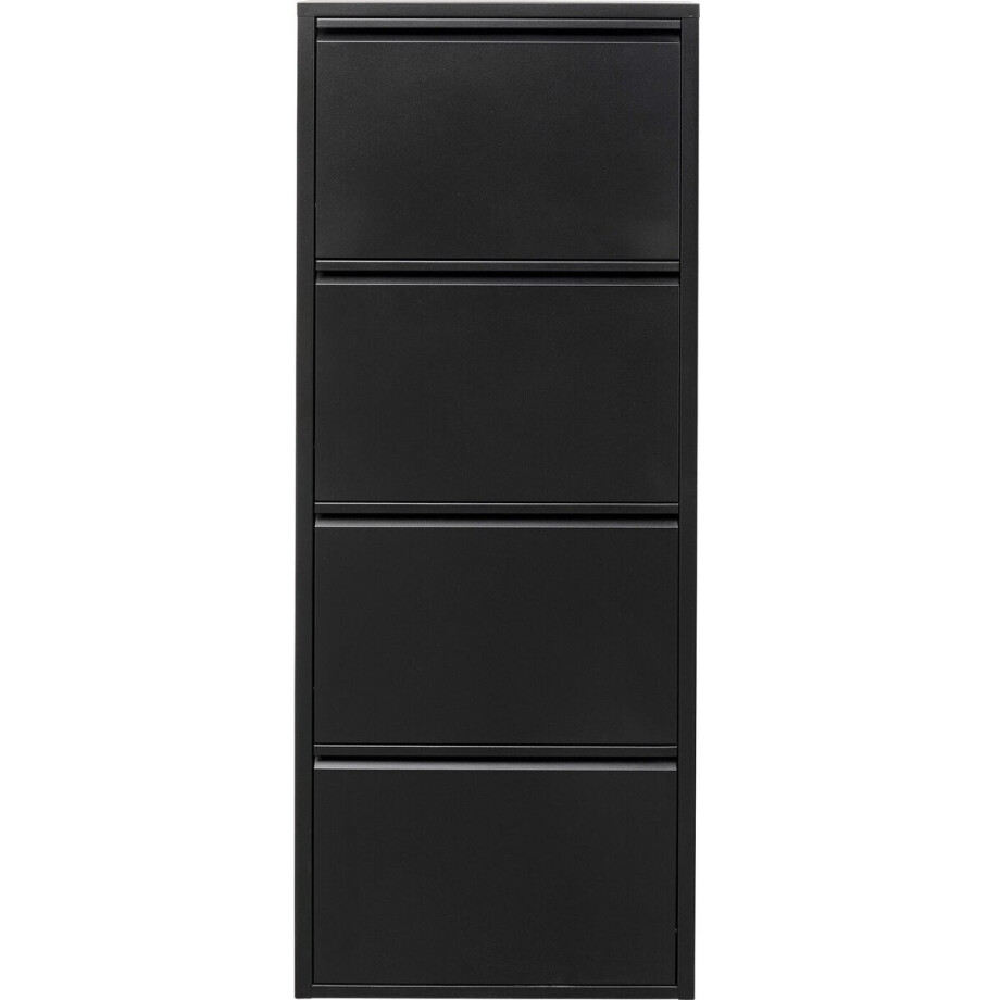 Schoenenkast Caruso zwart 4 laden Kare Design Schoenenkast Caruso zwart 4 laden Kare Design afbeelding 1
