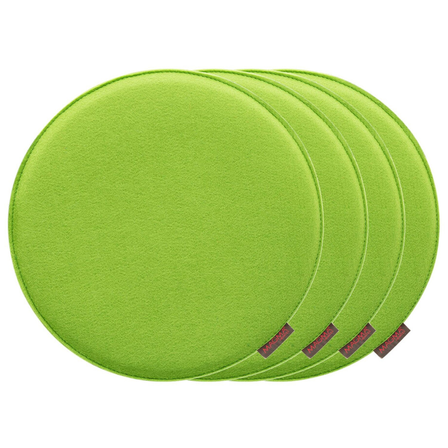 MAGMA 4 stoelkussens (Rond, Groen) MAGMA 4 stoelkussens (Rond, Groen) afbeelding 1